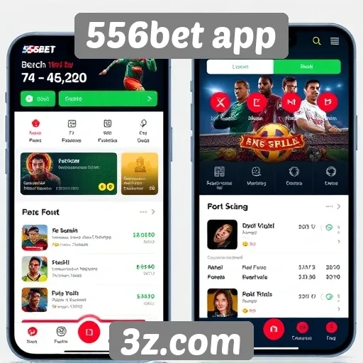 Avaliação da interface do 556bet app